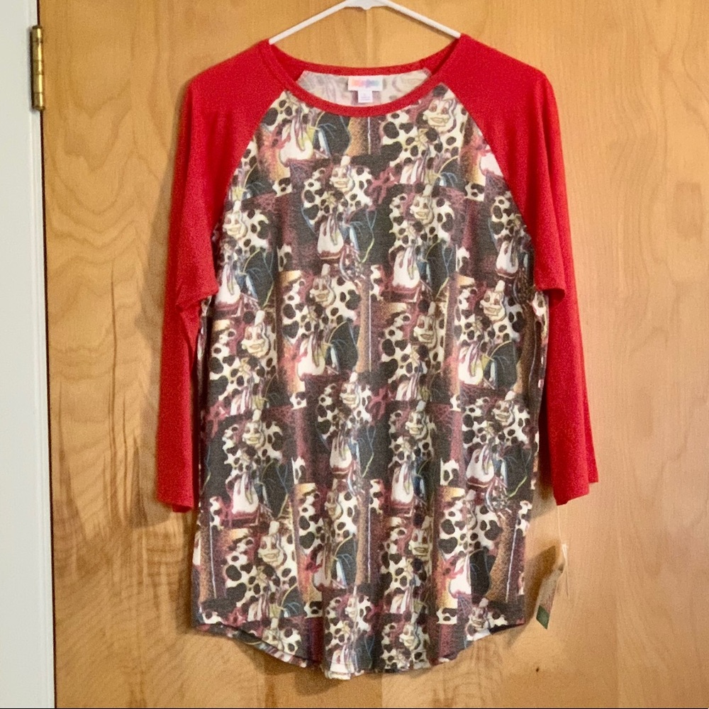 NWT LuLaRoe Disney Cruella de Vil Randy Sz L